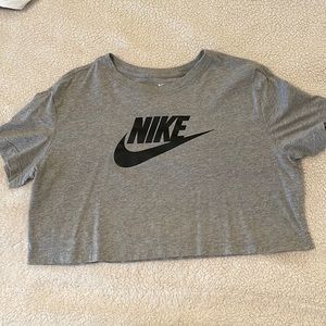 Grey Nike crop top - size medium